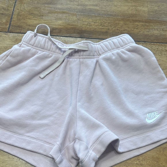 Nike Women's Light Pink Fleece Shorts - Picture 2 of 5